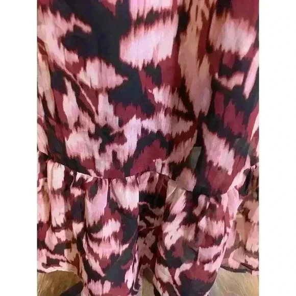 Harlow & Rose Women’s Petite Smocked Ruffled Hem Maxi Dress Petite Large - Picture 8 of 16